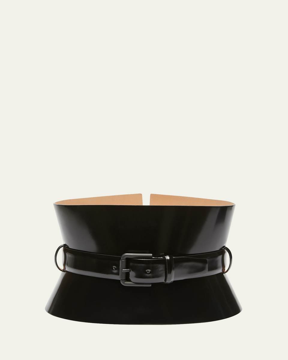 Bustier Patent Leather Belt